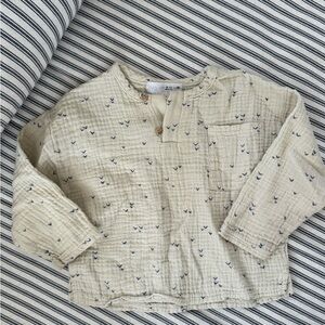 Zara Long Sleeve Shirt with Pattern